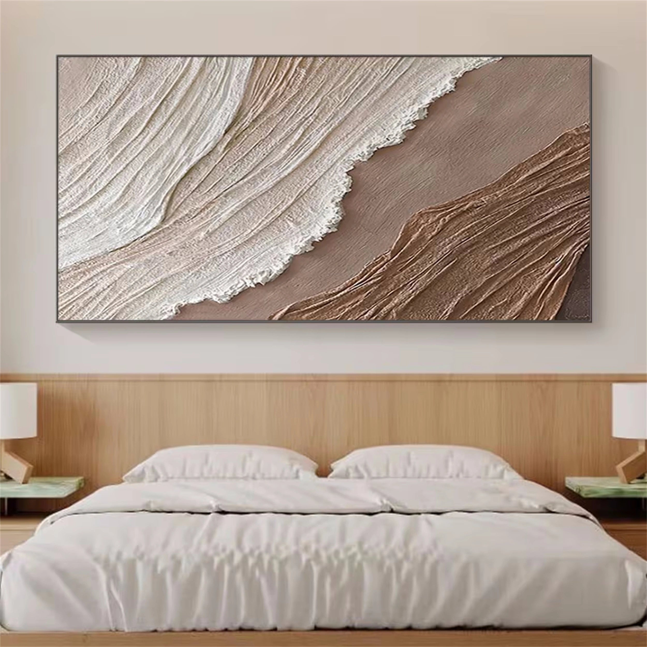 Ocean and Sky Painting #OS 094 - Handmade Canvas Wall Art for Home & Office Decor - Perfect for Living Room, Bedroom, or Office Wall Decoration