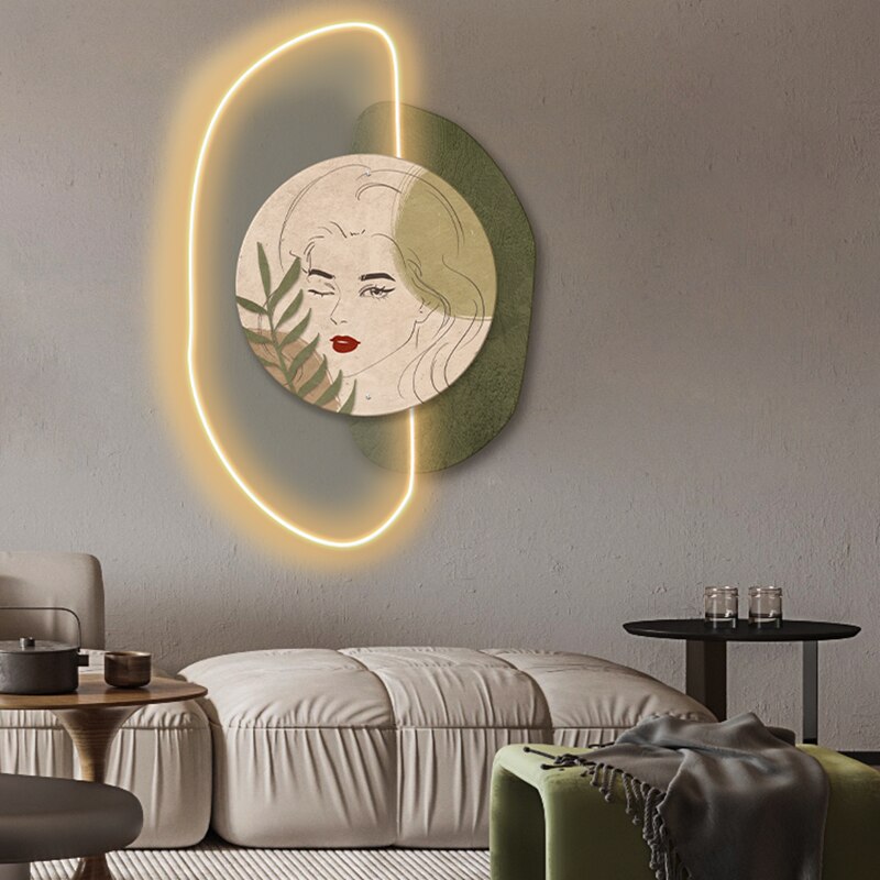 Abstract Luminous Wall Lights - Modern Art Decor for Living Room & Bedroom - Energy-Efficient LED Night Light for Home & Office Decoration