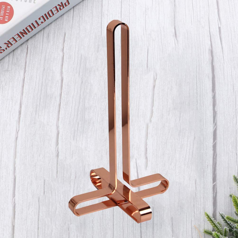 Rose Gold Paper Towel Holder & Dispenser - Sturdy Kitchen, Bathroom, Hotel Towel Stand for Home & Commercial Use | Elegant Storage Solution for Paper Towels & Toilet Paper Rolls