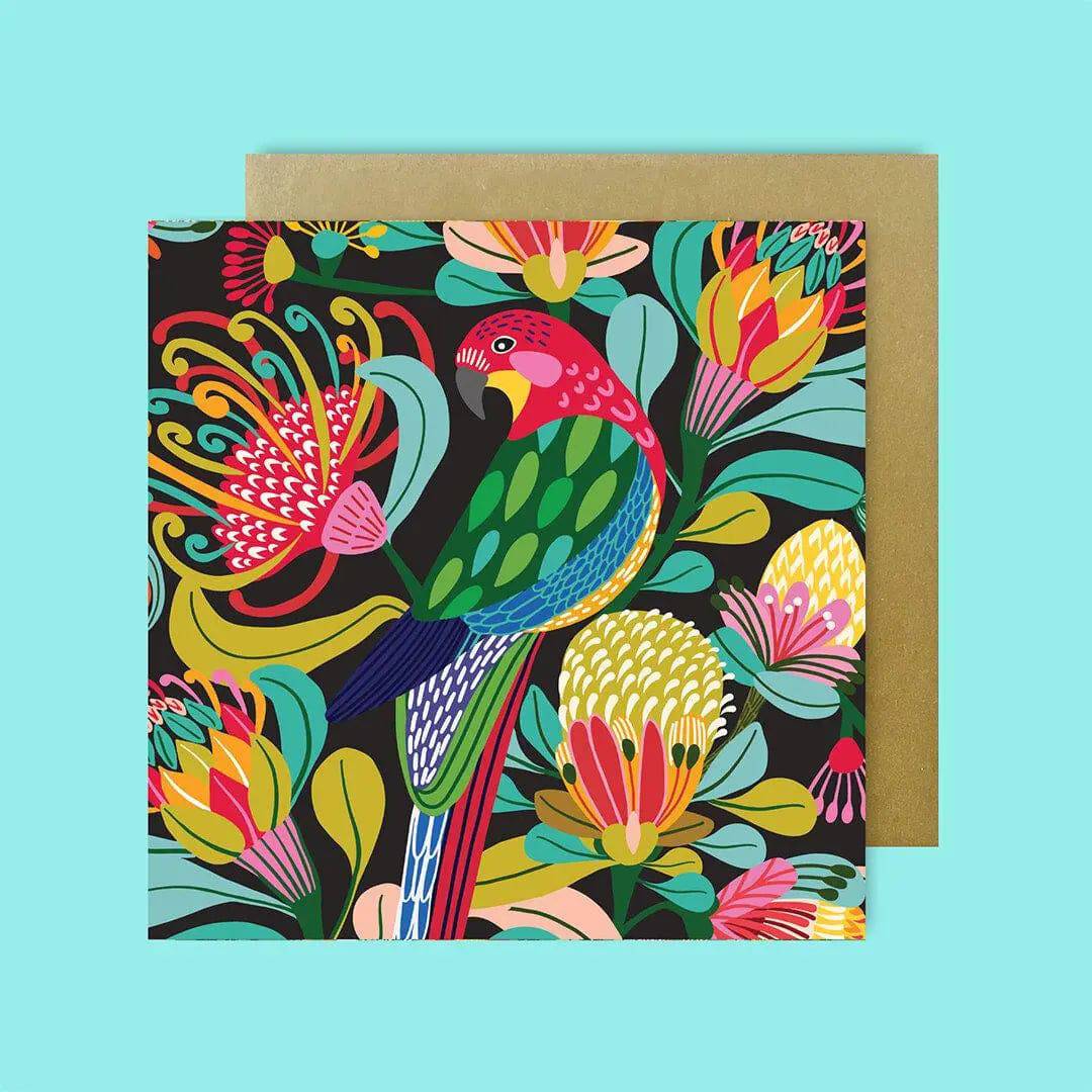Rosella Birds Australian Greeting Cards - Colorful Parrot Design for Birthday, Thank You & Special Occasions - Perfect for Nature Lovers & Bird Enthusiasts