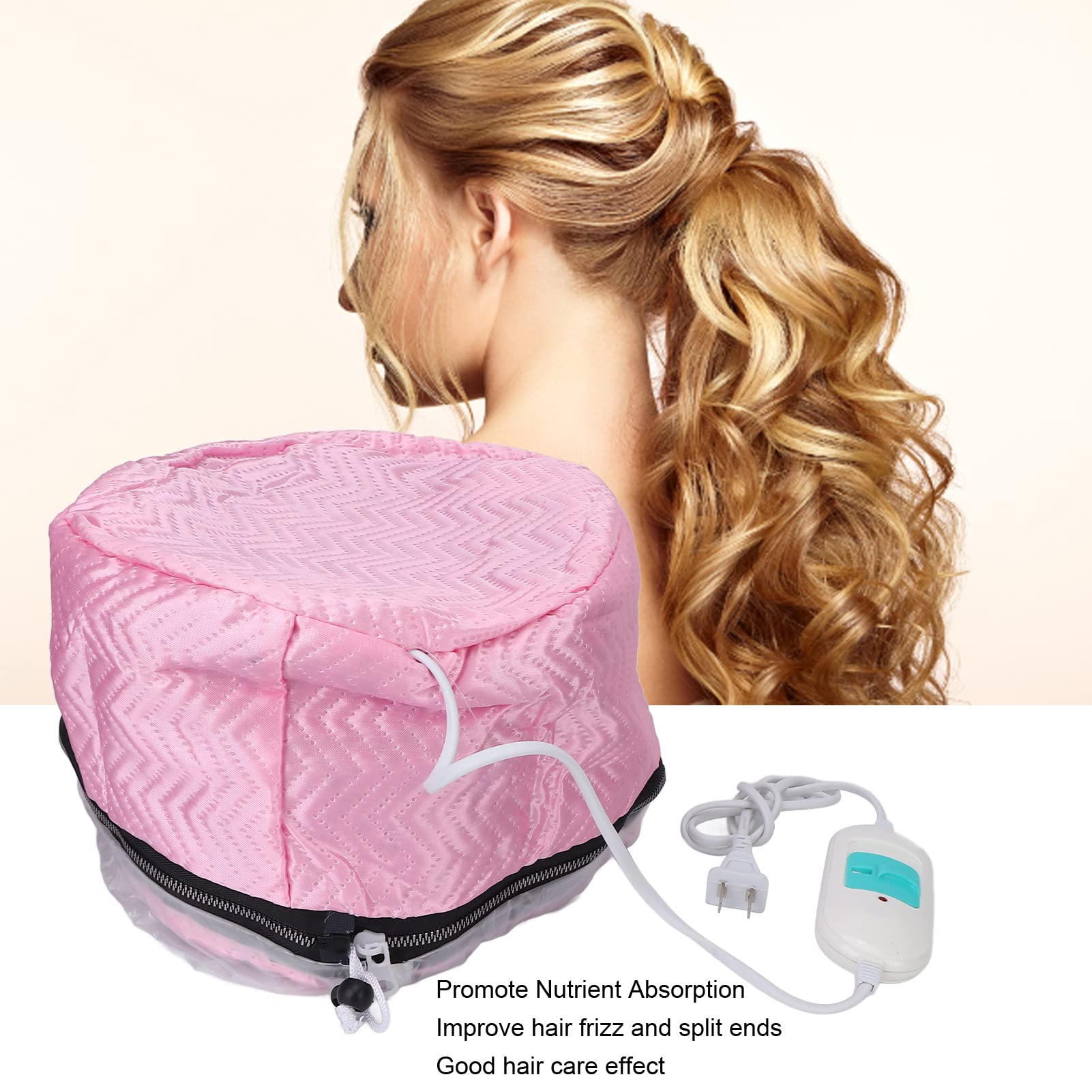 Electric Heat Cap for Hair Treatment - Portable & Nourishing with Temperature Control | Perfect for Home Use & Travel Hair Care Routine