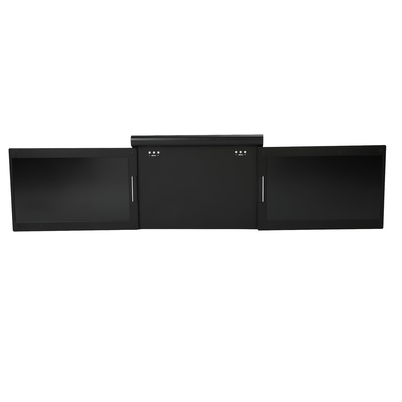 PUSOKEI Triple Portable Monitor for Laptop, Dual Screen Extender Adapter, 13.3 Inch FHD IPS Display with HDMI/USB-C/HDR, Plug and Play (European Plug X50) - Perfect for Remote Work, Gaming, and Multi-Tasking