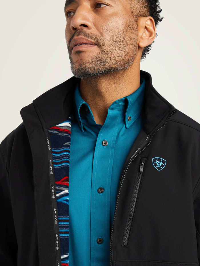 Ariat Men's Logo 2.0 Chimayo Jacket - Black | Western Style Water-Resistant Work Coat for Ranch, Rodeo & Outdoor Activities