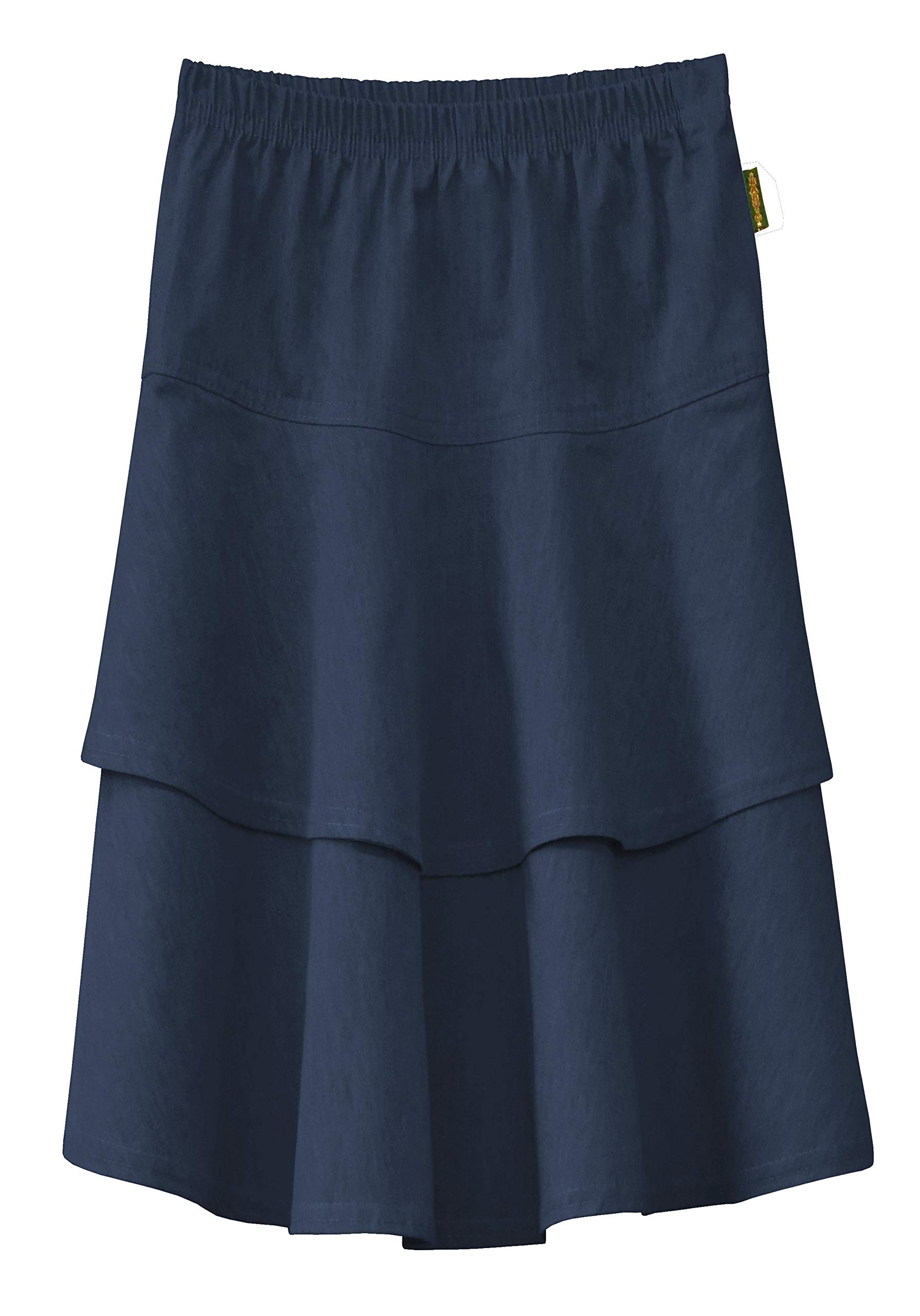 Girl's Denim Skirt for Kids 4-18 Years - Lightweight 2-Layer Knee-Length for Play & School