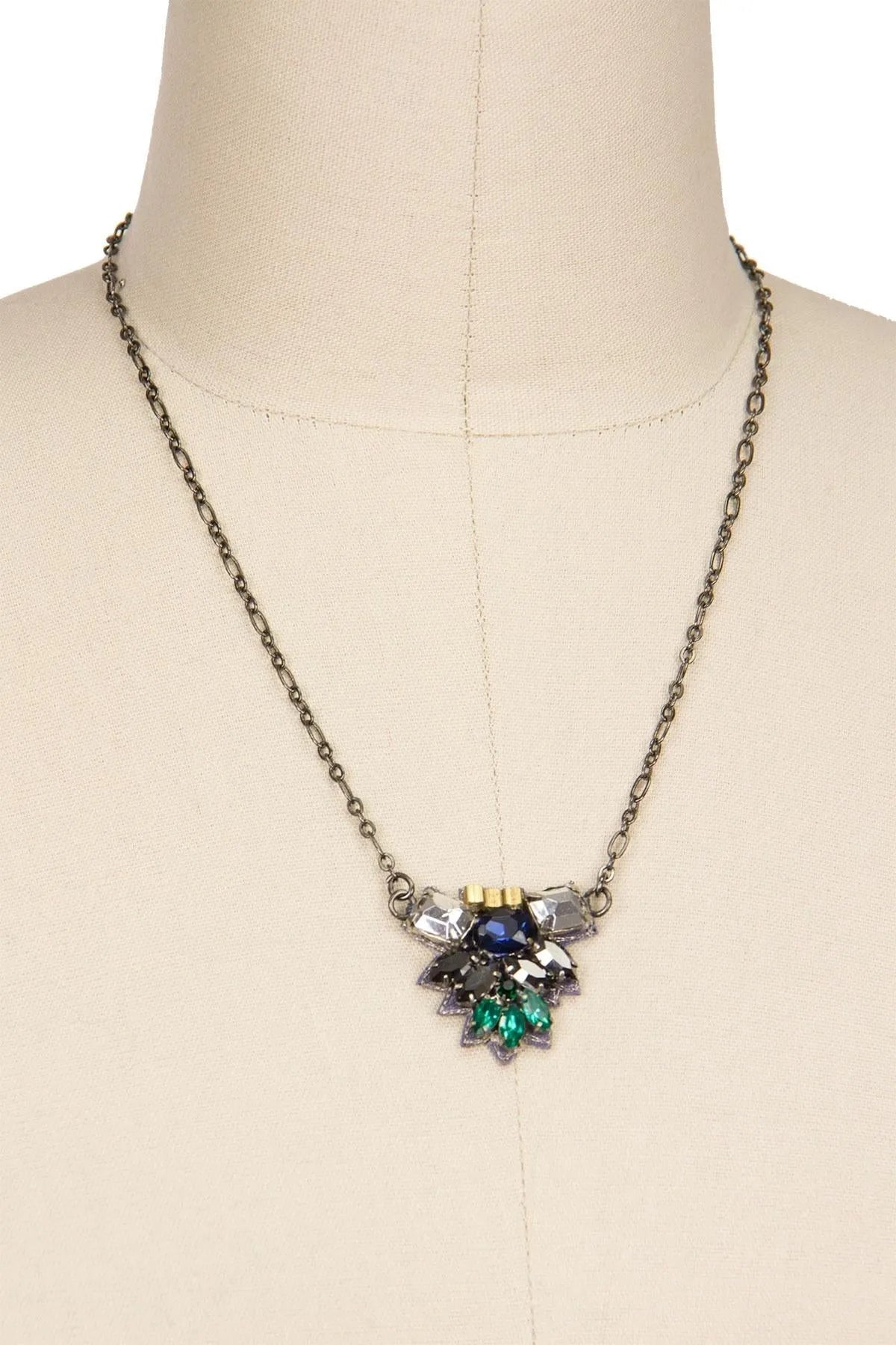 Elegant Modern Mosaic Crystal Pendant Necklace for Women - Trendy Bohemian Jewelry Gift for Party, Wedding & Everyday Wear