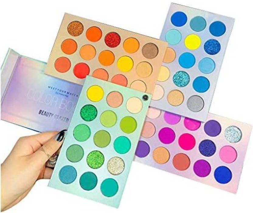 SKINPLUS 60 Color Eyeshadow Palette - Matte & Shimmer High Pigmented Makeup Palette, Long Lasting & Blendable Professional Eye Shadow for Day & Night Looks | Perfect for Parties, Weddings & Everyday Makeup (80g, Multi-Color)