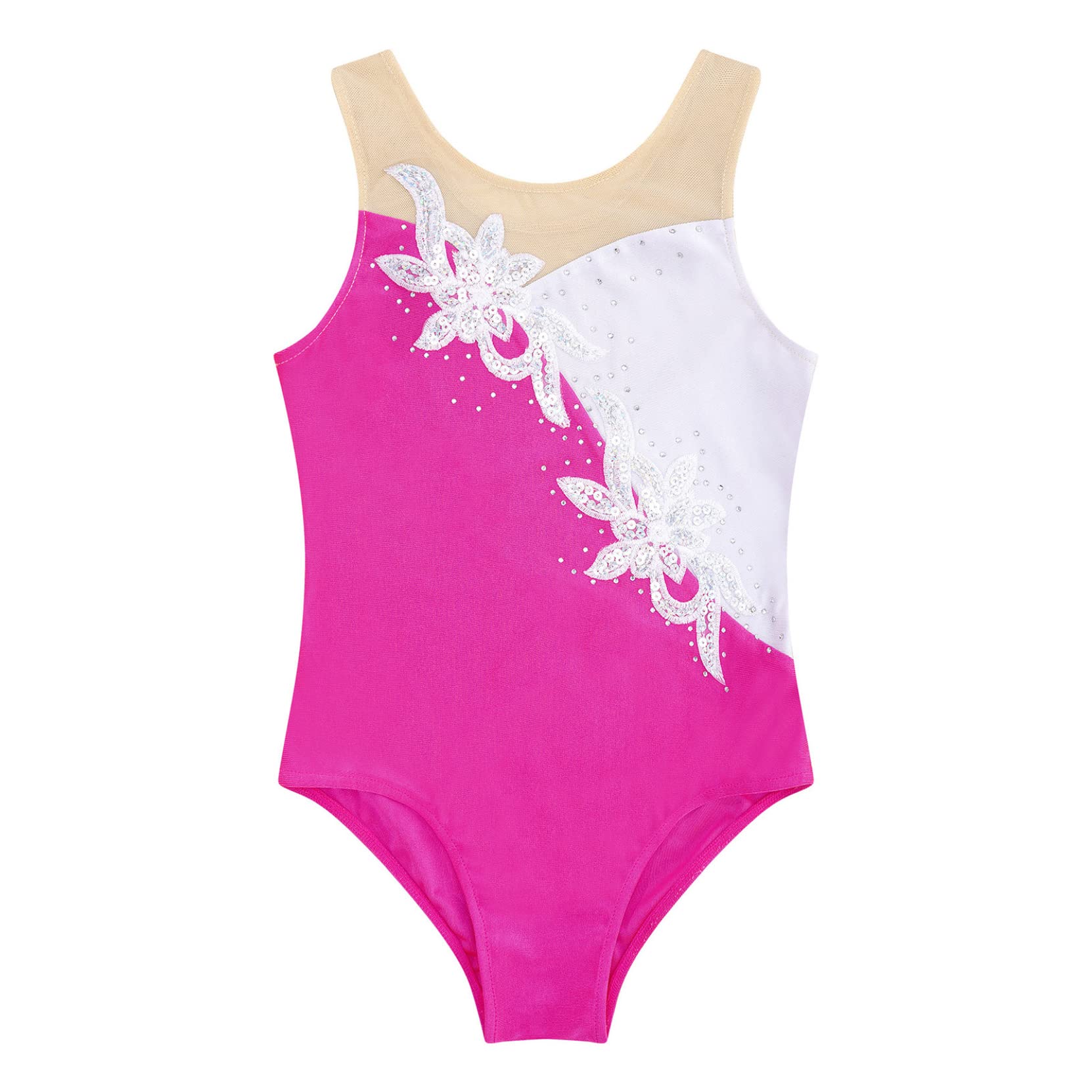 Sparkly Gymnastics Leotard for Girls - Shiny Diamond Dance Bodysuit for Ballet, Figure Skating & Athletic Performance | Competition & Practice Wear