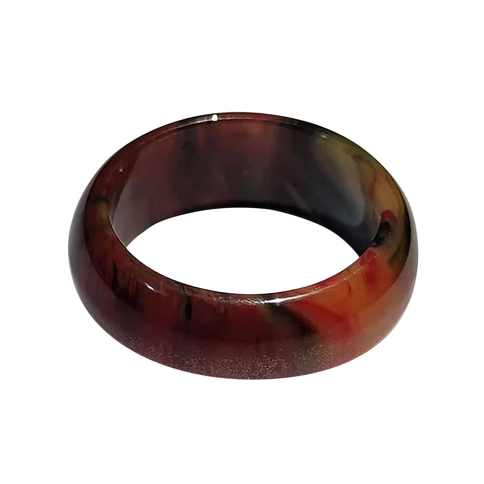 Stylish Acrylic Band Rings for Women - Colorful Thick Statement Rings, Trendy Beach Jewelry for Ladies & Girls | Perfect for Summer Outfits, Vacation Accessories & Boho Fashion
