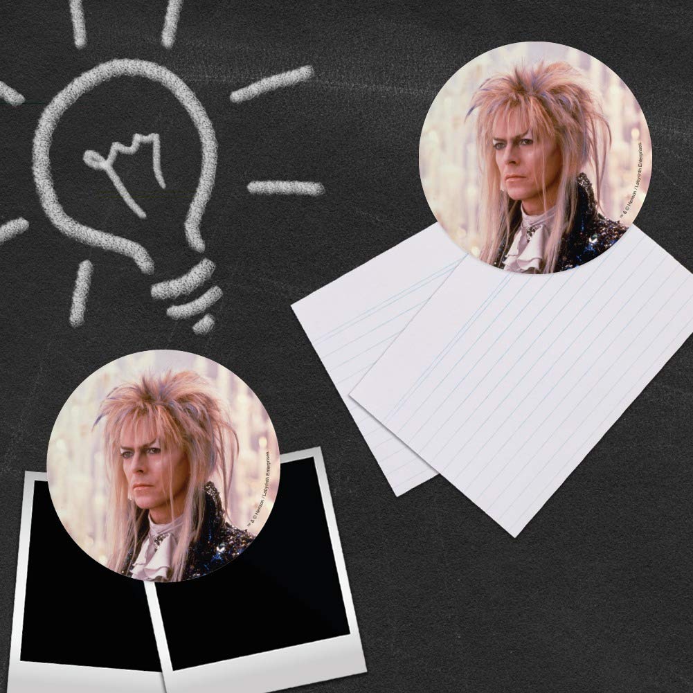 David Bowie as Jareth from Labyrinth Vinyl Refrigerator Magnets Set - 10pcs Retro Fridge Decor for Bowie Fans, Movie Collectors & Music Lovers (Perfect for Kitchens, Offices, Dorm Rooms & Gift Giving)