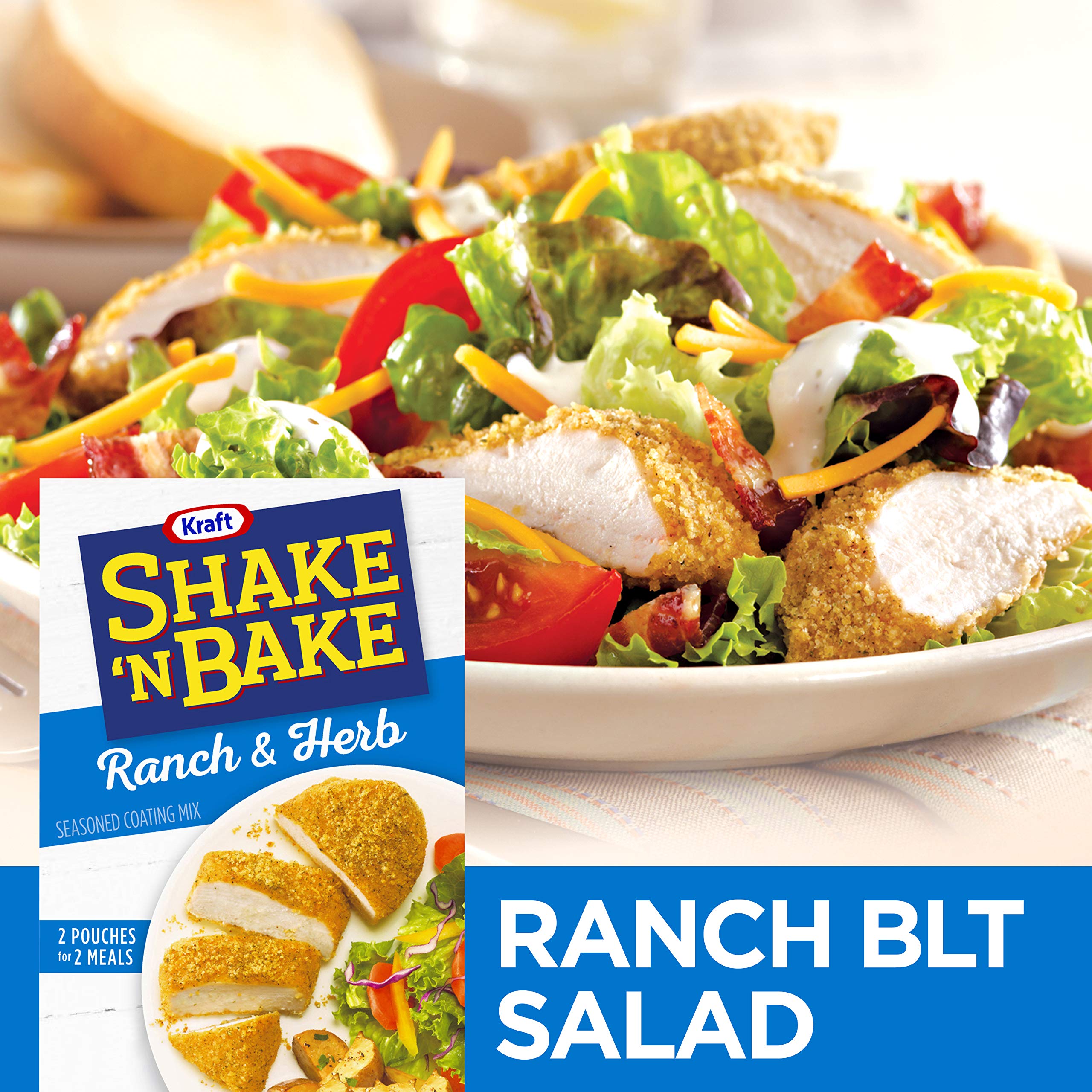 Shake 'N Bake Ranch & Herb Seasoned Coating Mix - 4.75 oz (Pack of 8) | Perfect for Chicken, Pork & Fish | Easy Homemade Breading for Crispy Oven-Baked Meals