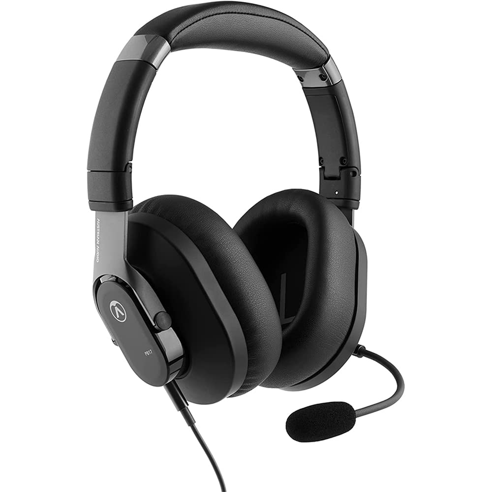Austrian Audio PB17 Professional Office Headset - 44mm High Excursion Drivers, Omni-Directional Mic with Mute, Passive Noise Cancelling, 3.5mm/USB-A Adapter - Perfect for Remote Work, Call Centers & Online Meetings