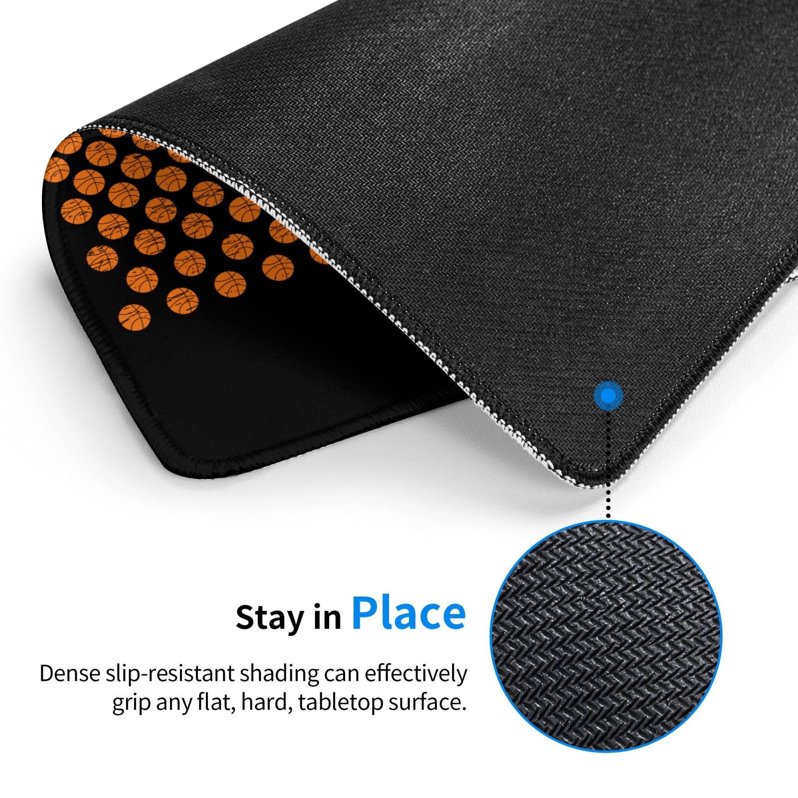 SIYTUAU USA Flag Basketball Grandpa Mouse Pad - 10x12 Inch Non-Slip Rubber Gaming Mousepad for Laptop & Office - Waterproof Computer Mouse Mat - Perfect for Sports Fans, Gamers & Patriotic Decor