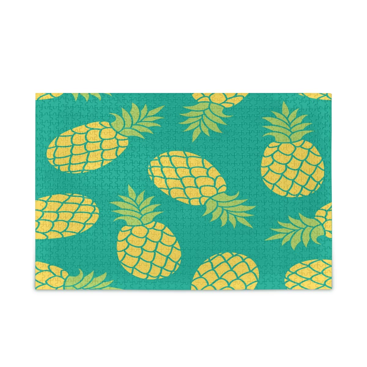 Qilmy Summer Pineapple 1000-Piece Jigsaw Puzzle for Adults & Teens - Large Tropical Art Puzzle Game for Family Fun, Stress Relief & Home Decor