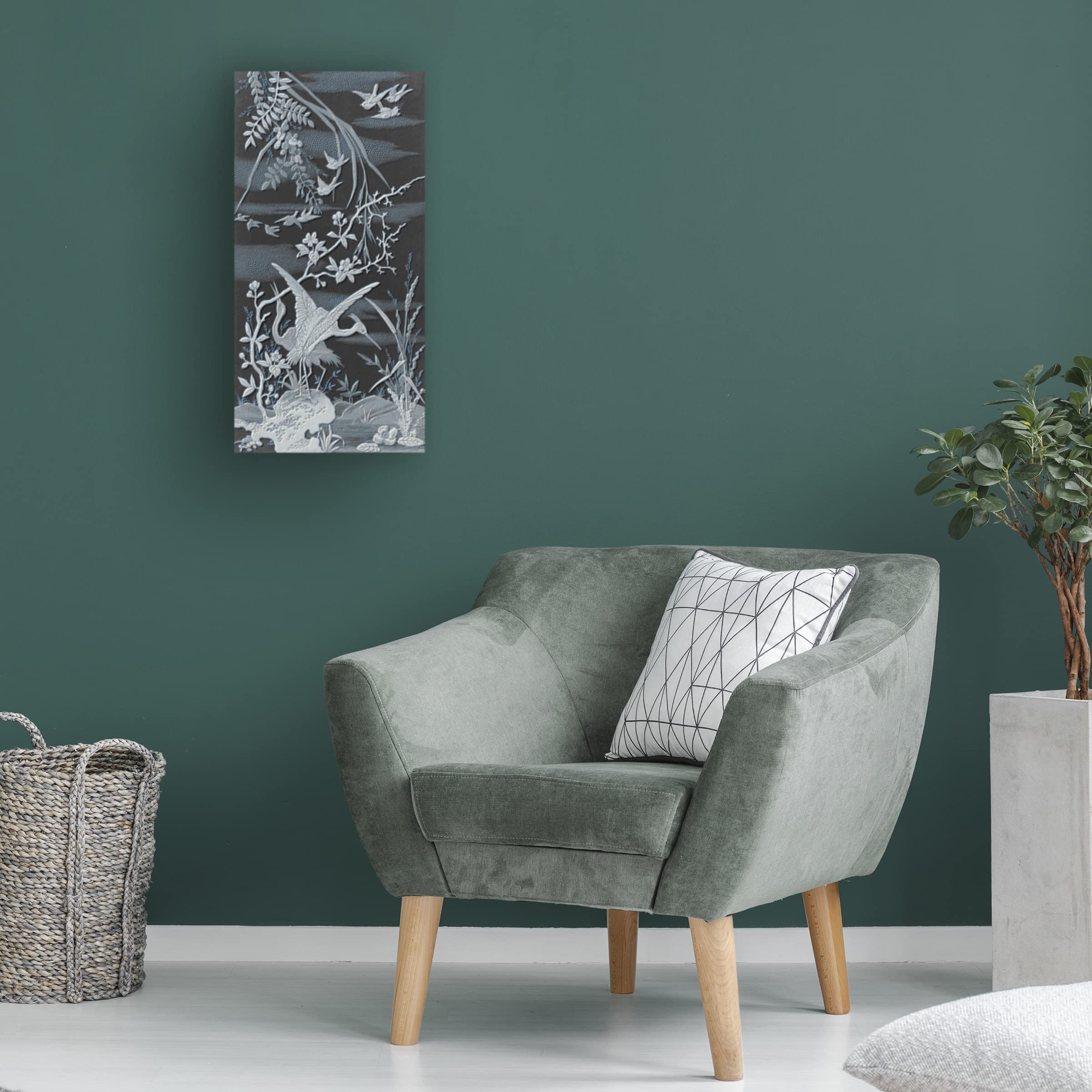 Stellar Design Studio 'Nature Panel I' Canvas Wall Art - Handmade Landscape Painting for Living Room, Bedroom & Office Decor