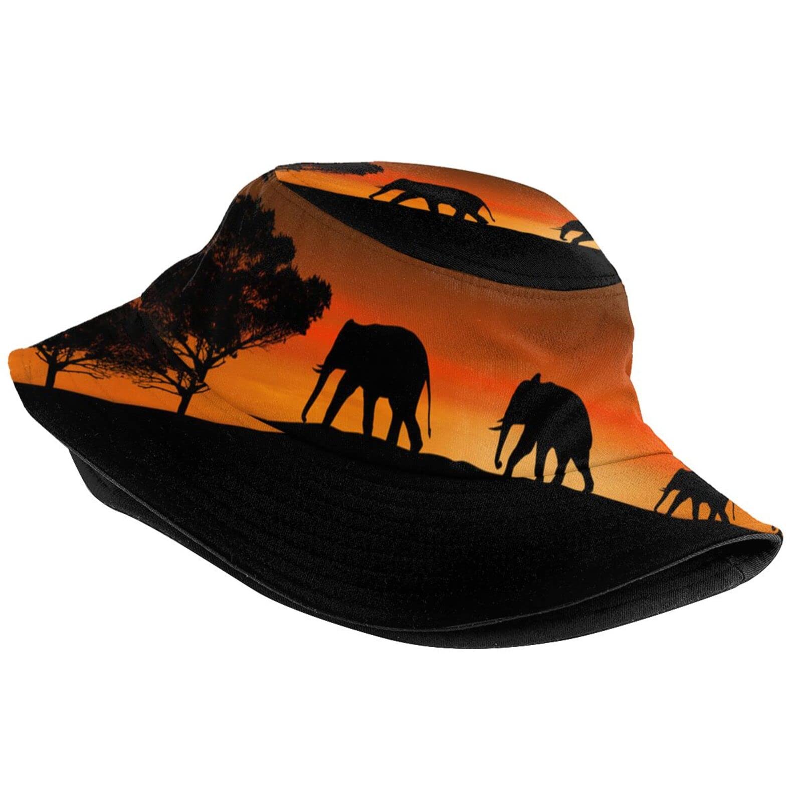 Ethnic Elephant Print Bucket Hat - Stylish Sun Hat for Women & Men - Perfect for Beach, Fishing, and Outdoor Adventures