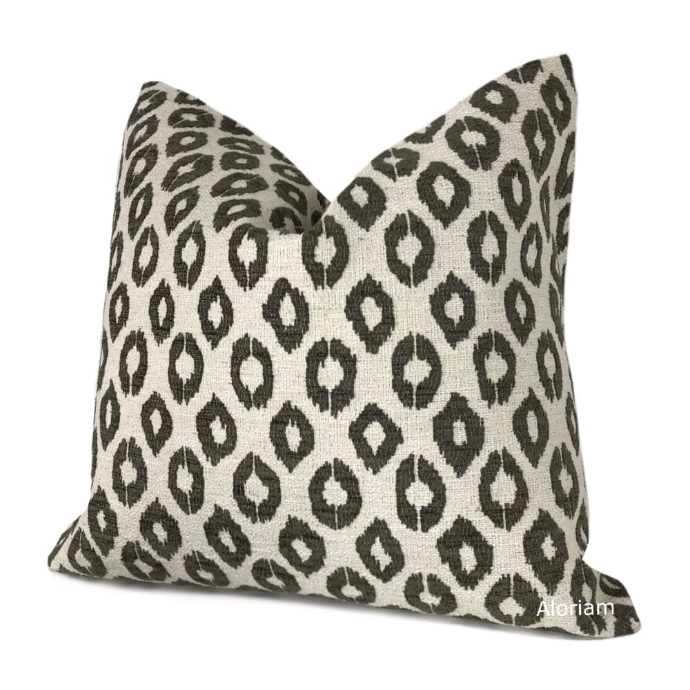 Nola Espresso Dark Brown Cream Animal Dots Pillow Cover - Decorative Throw Pillow Case for Sofa, Bed & Couch - Soft Fabric by the Yard Available for DIY Home Decor