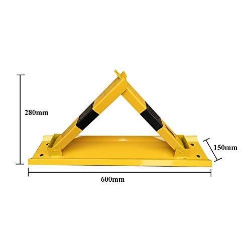 Anti-Rolling Parking Barrier Lock with Key - Heavy Duty Triangular Crash-Proof Bollard for Secure Vehicle Parking | Perfect for Driveways, Garages & Parking Lots