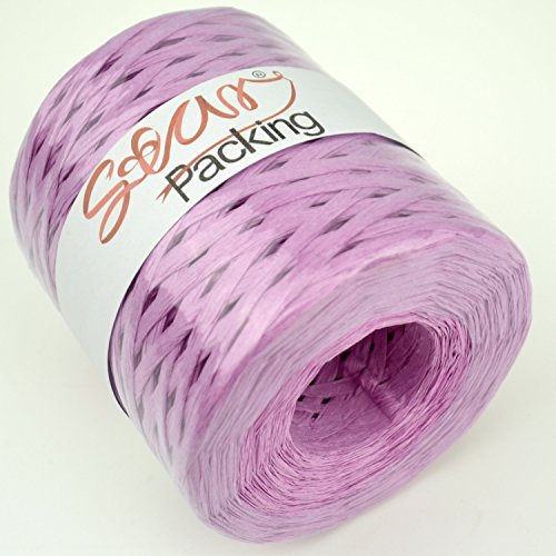 Premium Star Packing Paper Twine - 218 Yard Giant Roll, 3/16 Inch Width | 93 Color Options Including Lavender Matte Paper Ribbon | Eco-Friendly Gift Wrapping, DIY Crafts, Wedding Decor & Party Favors