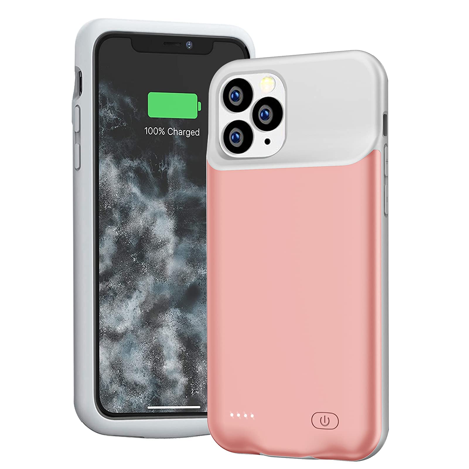 8500mAh Ultra-Slim Rechargeable Battery Case for iPhone 11 Pro Max (6.5 inch) - Pink | Portable Charger Case & Extended Battery Pack | Perfect for Travel, Outdoor Activities & Daily Use