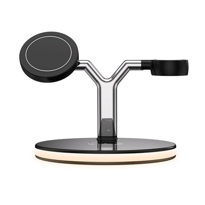 3-in-1 Qi Wireless Fast Charging Stand with MagSafe - Perfect for iPhone, AirPods & Apple Watch Charging at Home, Office or Travel