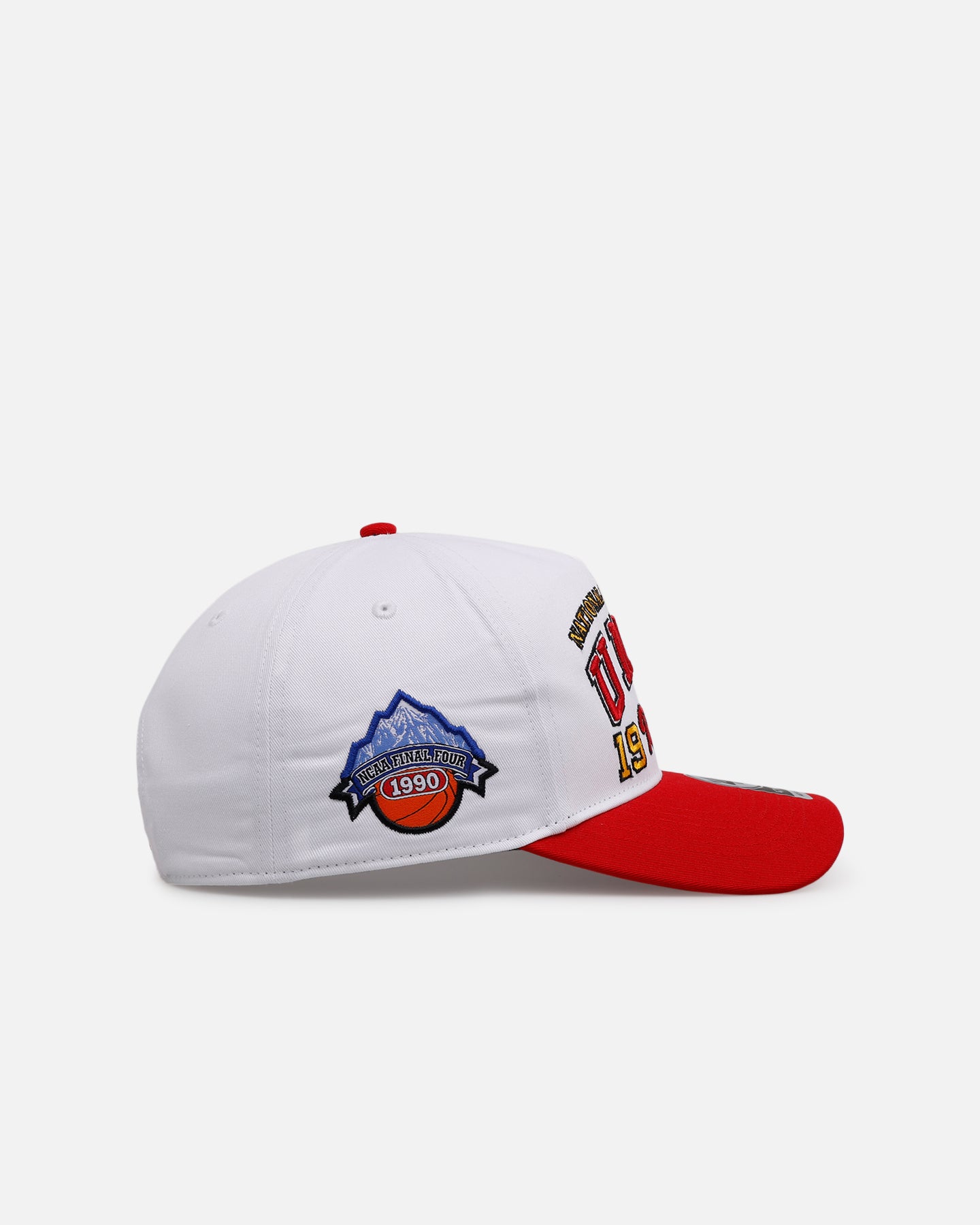 47 Brand UNLV 1990 'March Madness' Snapback Hat - White & Red Adjustable Baseball Cap for Men & Women - Perfect for Basketball Games, Sports Events and Streetwear Fashion
