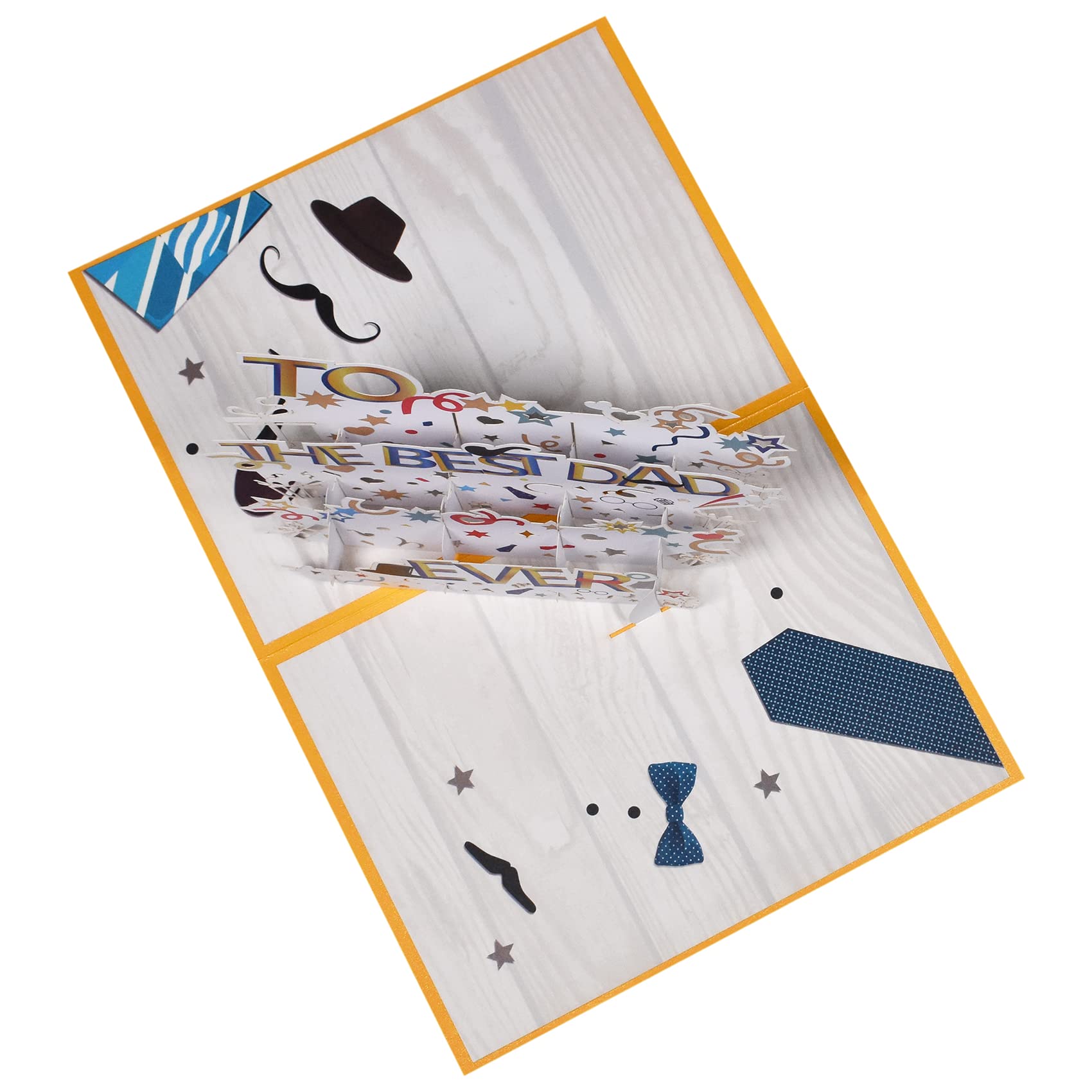 Best Dad Ever - 3D Handcrafted Pop Up Father's Day Card | Unique Birthday & Love Greeting Card for Him | Perfect Gift for Dad, Husband, Grandpa | Home, Office & Special Occasion Use