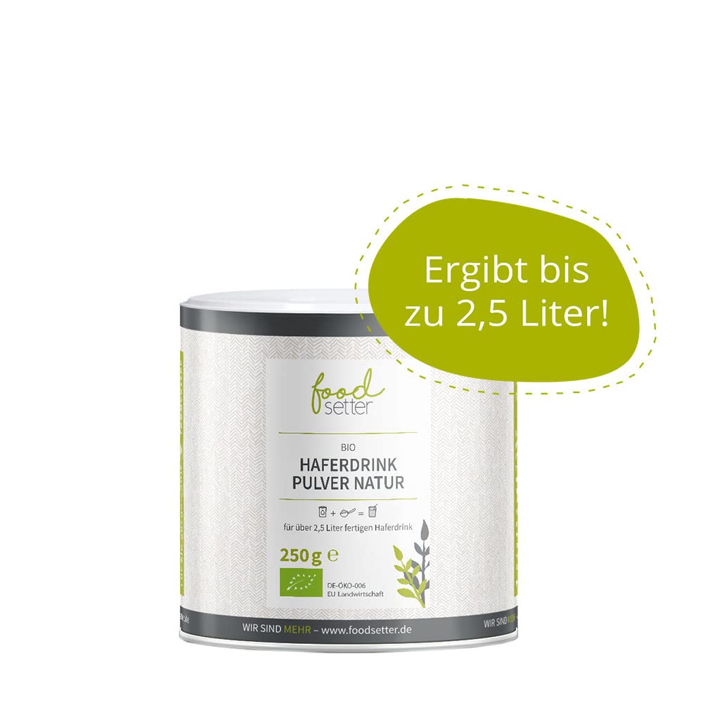 Organic Oat Drink Powder 250g - Gluten Free, No Added Sugar, Vegan & Dairy-Free - Makes 2.5L Creamy Plant-Based Milk - Perfect for Smoothies, Coffee & Baking (Healthy Breakfast & Vegan Recipes)