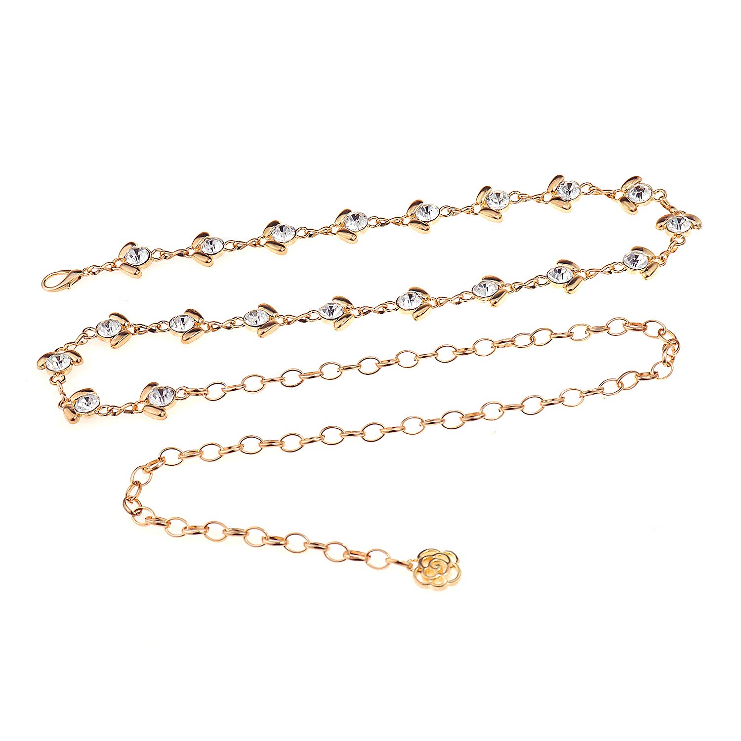 Sparkling Rhinestone Chain Belts for Women & Girls - Elegant Waist Belt for Dresses, Parties & Special Occasions | Adjustable Fashion Accessory
