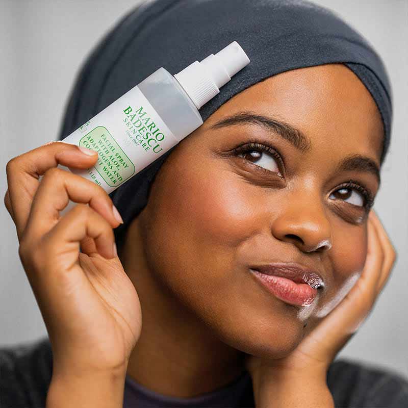 Mario Badescu Facial Spray with Aloe, Adaptogens & Coconut Water - Hydrating & Refreshing Face Mist for Dry Skin, Makeup Setting & On-the-Go Skincare