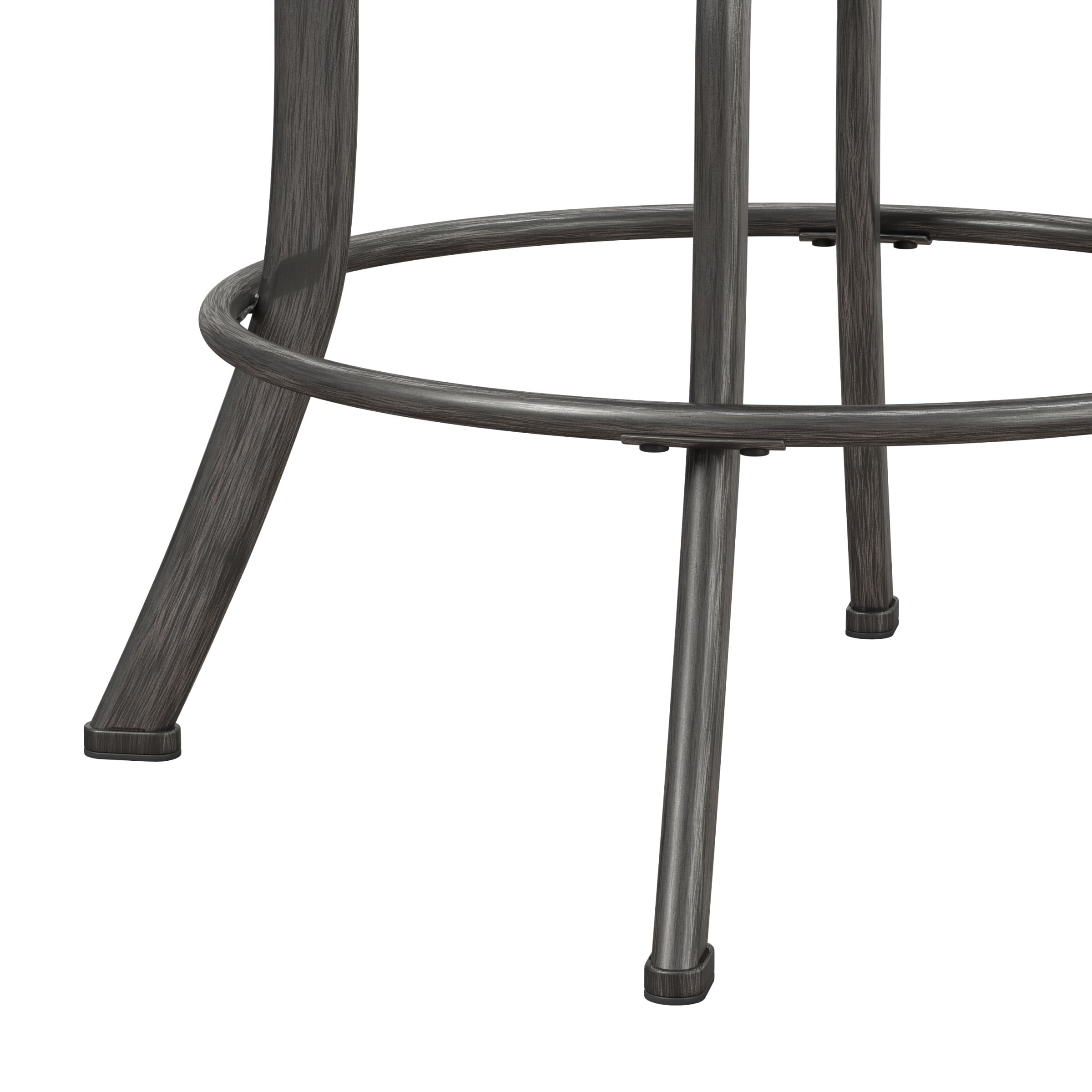 Hillsdale Bridgetown Metal Counter Height Swivel Bar Stool in Pewter - Perfect for Kitchen Islands, Breakfast Bars & Home Decor