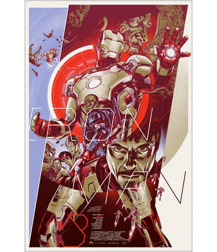 Iron Man 3 (Variant) Movie Poster by Ansin - Limited Edition Collectible for Marvel Fans, Home Theater Decor & Comic Book Lovers Gift