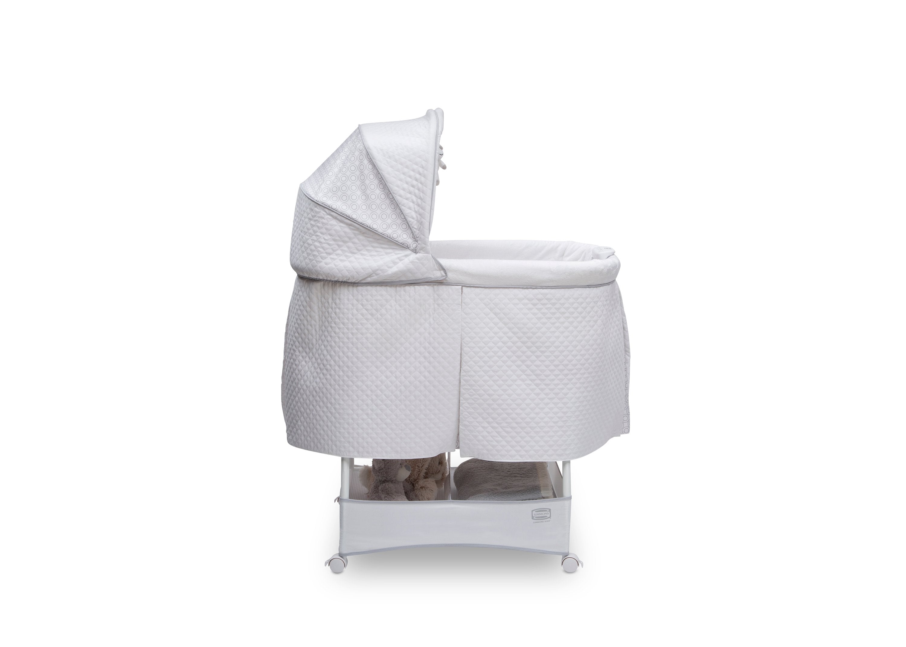 Beautyrest™ Silent Auto Gliding Lux Bassinet - Premium Baby Crib with Soothing Motion for Newborns & Infants | Perfect for Nursery, Bedroom & Travel | Gentle Rocking for Better Sleep