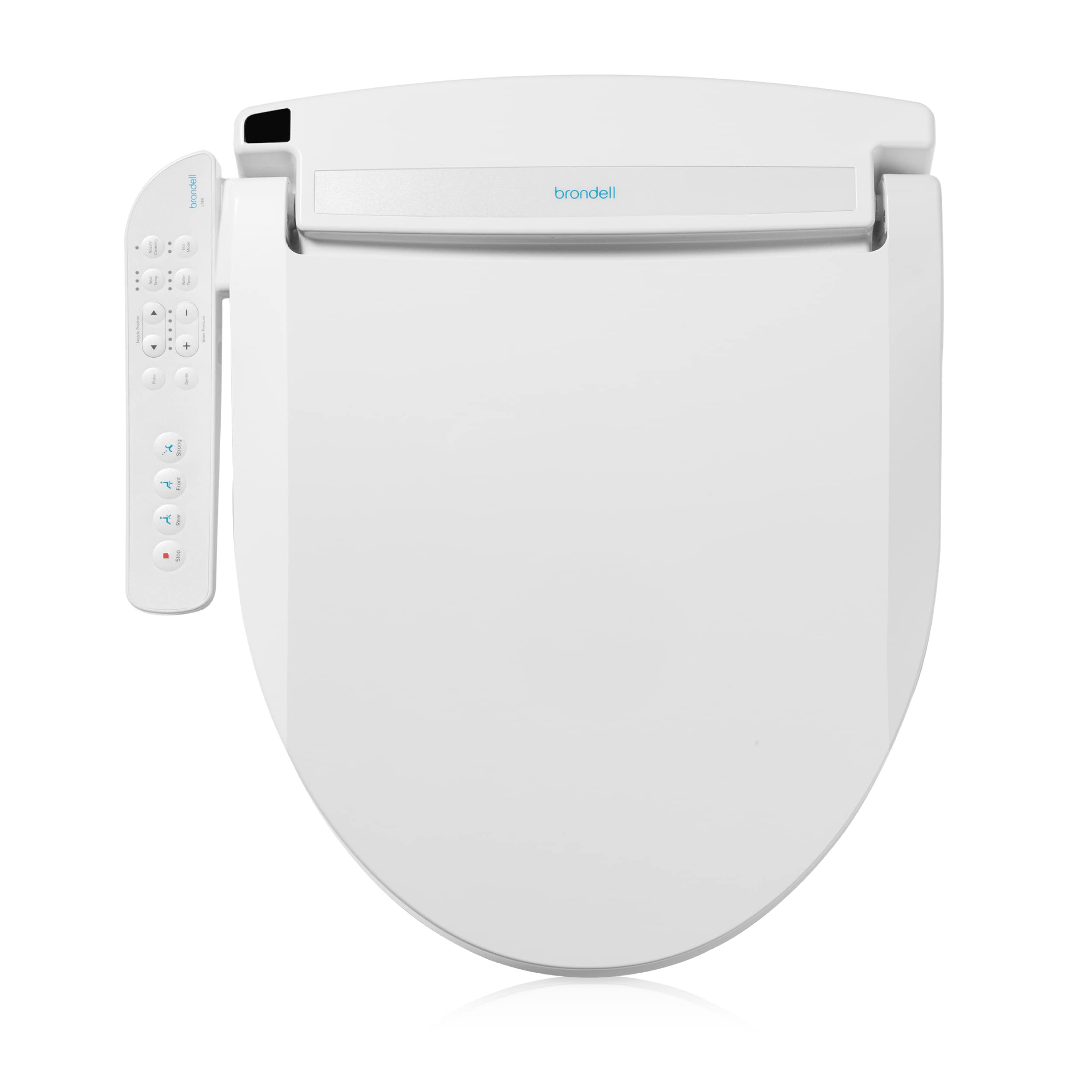 Brondell LT89 Electric Bidet Toilet Seat for Round Toilets - Warm Water Wash, Strong Wash Mode, Stainless Steel Nozzle, Nightlight | Easy Installation & Side Arm Control | Perfect for Bathroom Upgrades & Modern Home Comfort