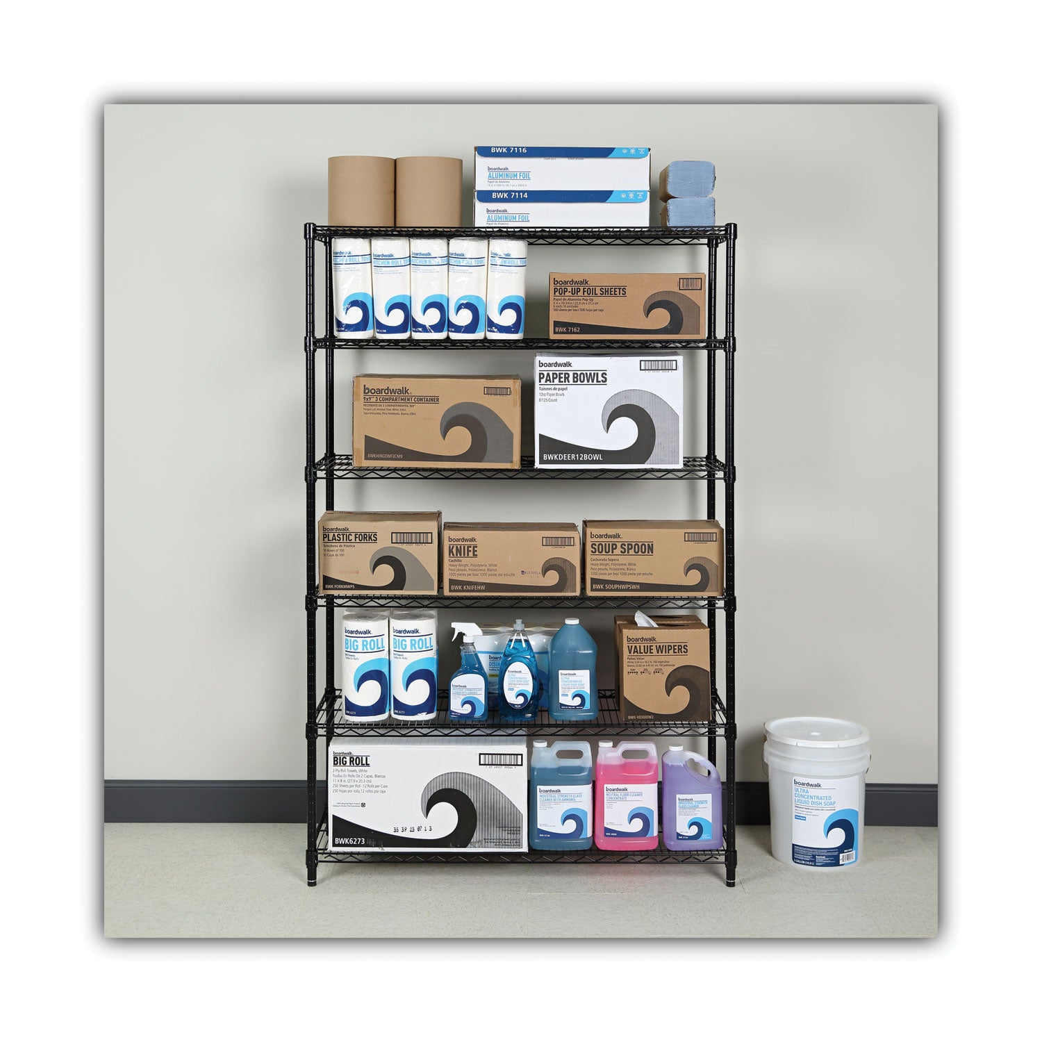 Alera® NSF Certified 6-Tier Wire Shelving Unit - 48