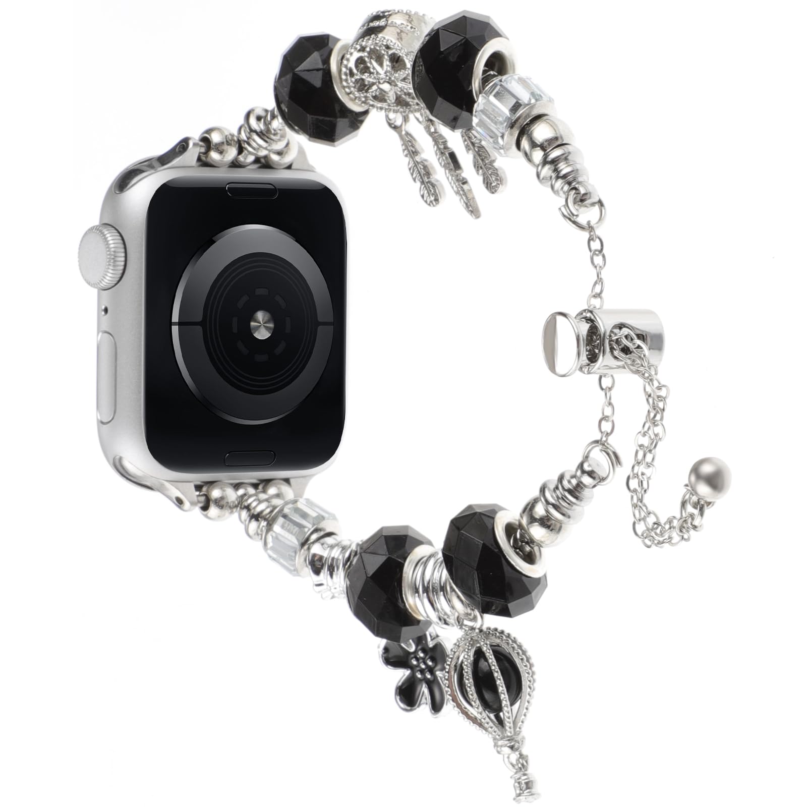 Sparkly Stainless Steel Apple Watch Band 38mm 40mm 41mm - Elegant Jewelry Bracelet Compatible with iWatch Series SE/7/6/5/4/3/2/1 - Fashion Accessory for Women | Perfect for Work, Parties, Date Nights, Gym & Everyday Wear | Ideal for Office, Wedding, Travel & Casual Outfits