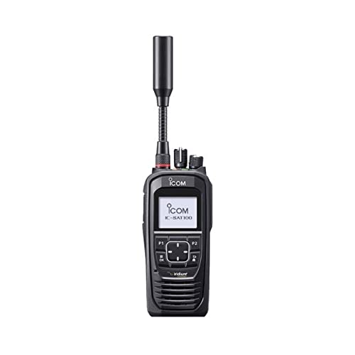 ICOM IC-SAT100 Satellite Push-to-Talk (PTT) Two-Way Radio with Iridium Network - Global Coverage for Marine, Aviation & Emergency Communications