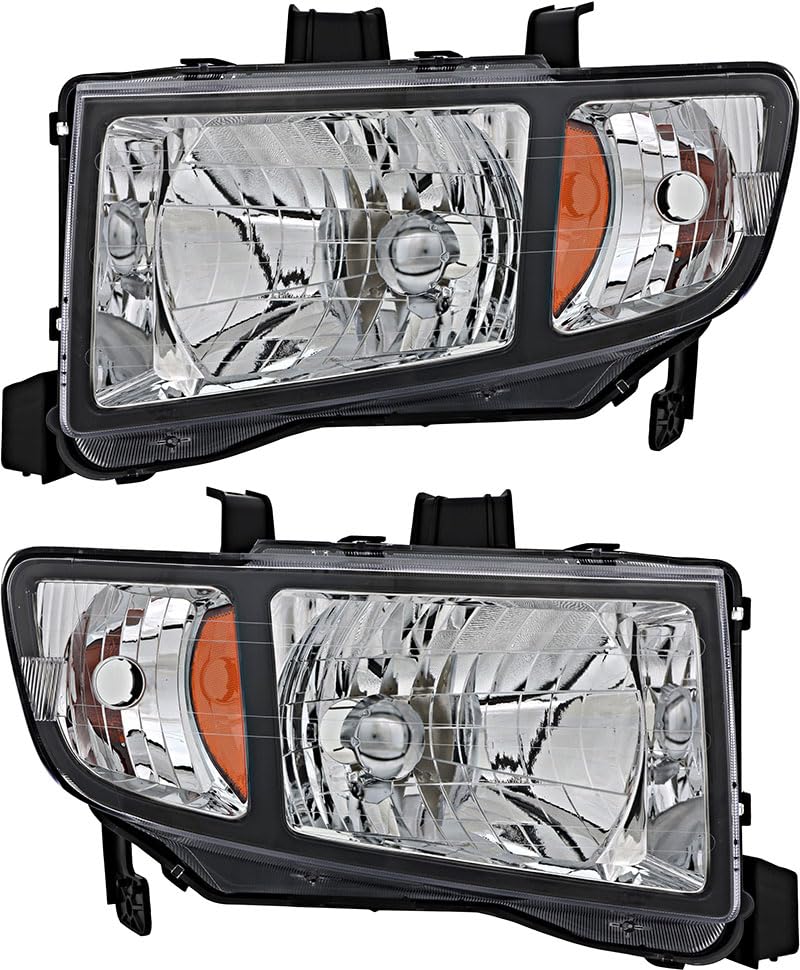 2006-2008 Honda Ridgeline Replacement Headlight Assembly - Halogen Headlamp Set for Driver & Passenger Side - Perfect for Night Driving & Off-Road Adventures