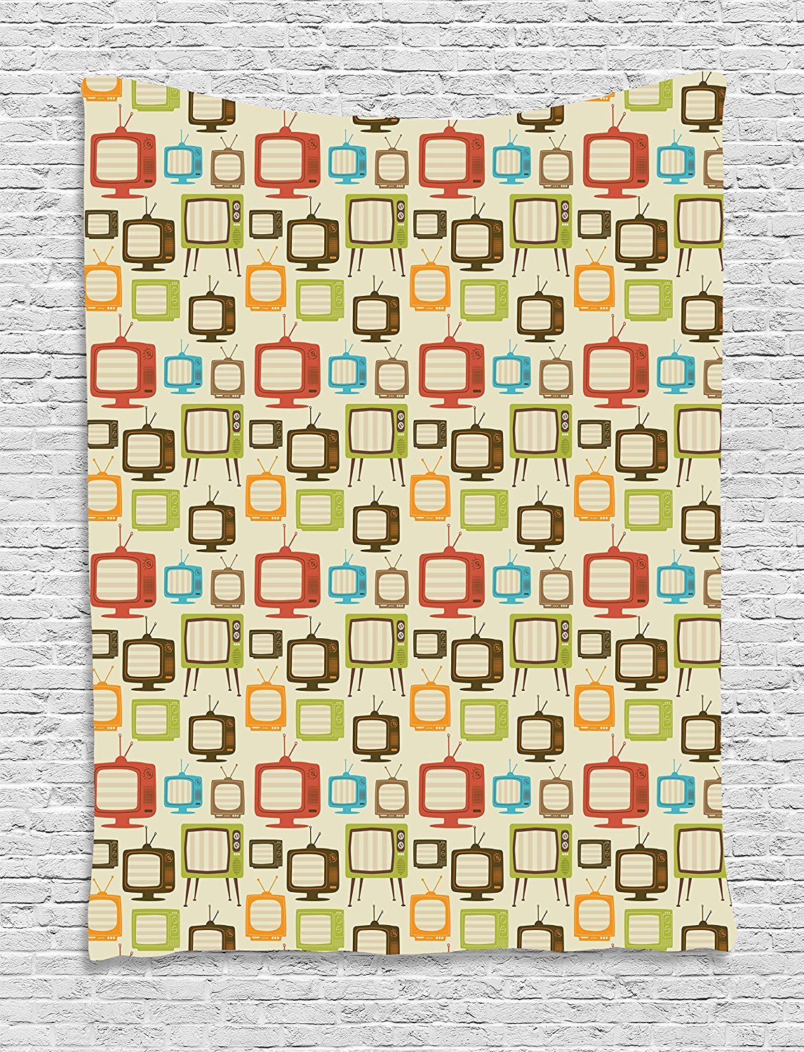Vintage Retro TV Pattern Tapestry - 60