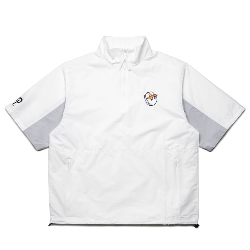 Malbon Golf Evergreen Nylon Windshirt for Men & Women - Lightweight Water-Resistant Jacket - Perfect for Golfing, Hiking & Outdoor Activities (White)