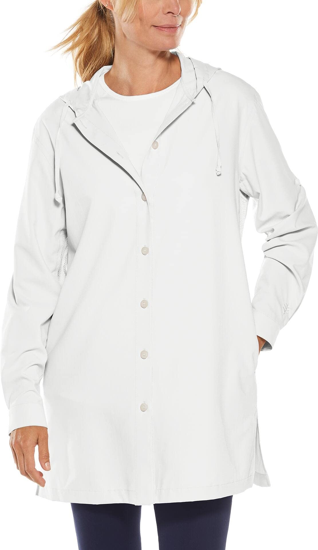 Coolibar UPF 50+ Women's Sun Protective Beach Shirt - Long Sleeve UV Protection Swim Cover Up for Swimming, Surfing & Outdoor Activities