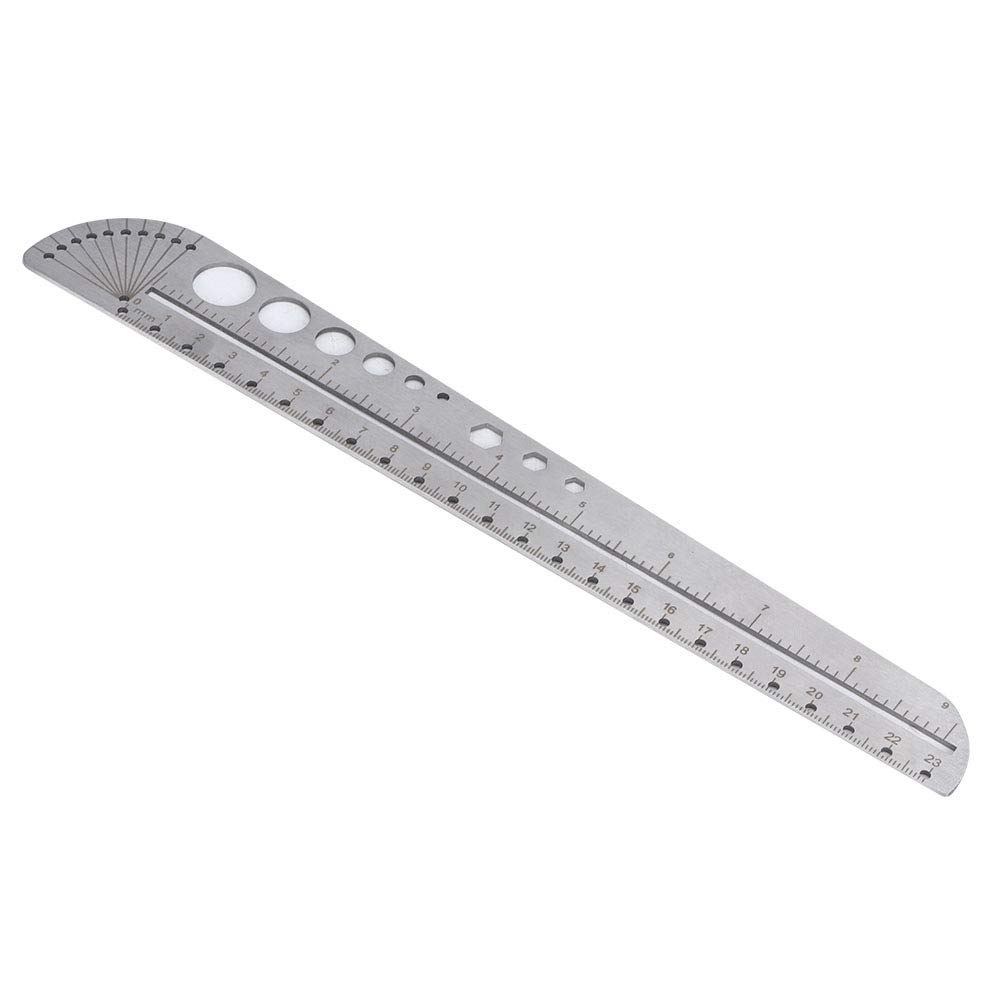 **Stainless Steel Multifunctional Scale Ruler - 12-Inch Straight Edge with Compass, Protractor & Hex Socket - Precision Measuring Tool for Designers, Engineers & DIY Craftsmen - Perfect for Drafting, Woodworking & Technical Drawing**