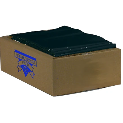 33 Gallon Black 1 Mil Trash Bags - Heavy Duty Garbage Liners for Kitchen, Office, and Outdoor Use