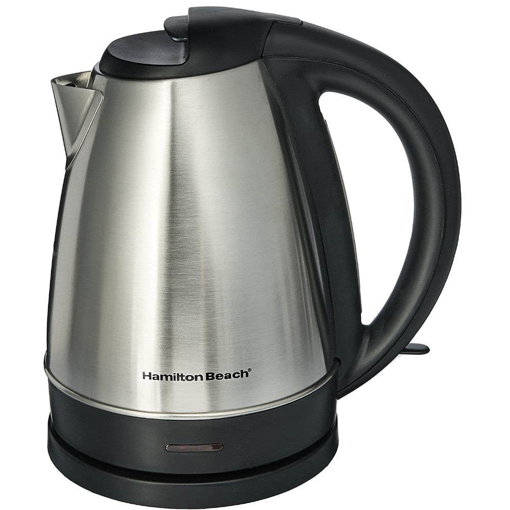 HAMILTON BEACH Cordless Electric Tea Kettle - 1.7L Stainless Steel Water Boiler & Heater for Coffee, Tea & Instant Meals | Fast Boiling, Auto Shut-Off | Perfect for Home, Office & Dorm Use (Model 40989)