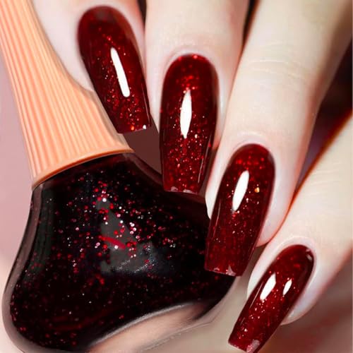 Wine Red Glitter