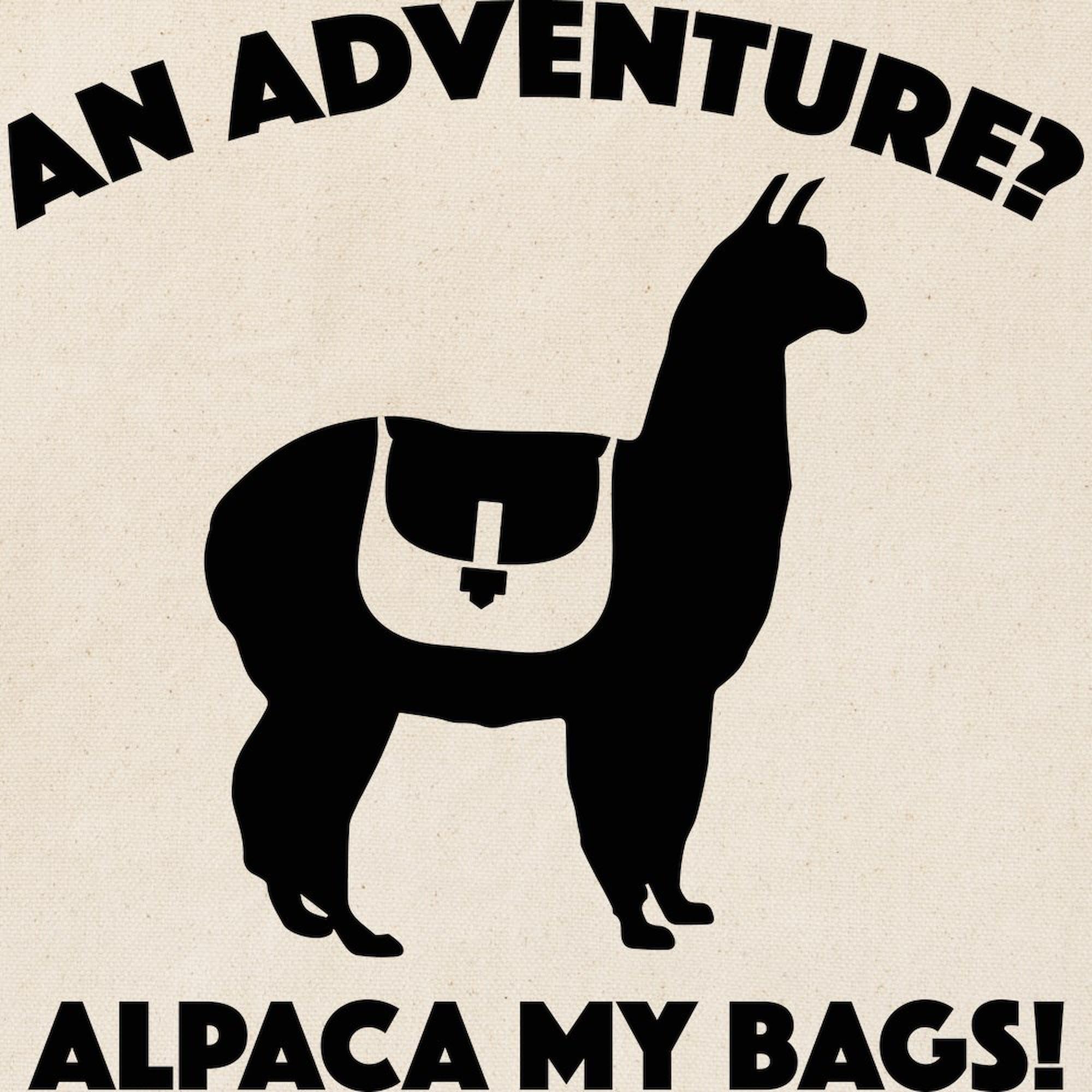 Alpaca My Bags Natural Canvas Tote Bag - Eco-Friendly Reusable Grocery Shopping Bag for Women & Men - Perfect for Groceries, Beach Trips & Daily Errands