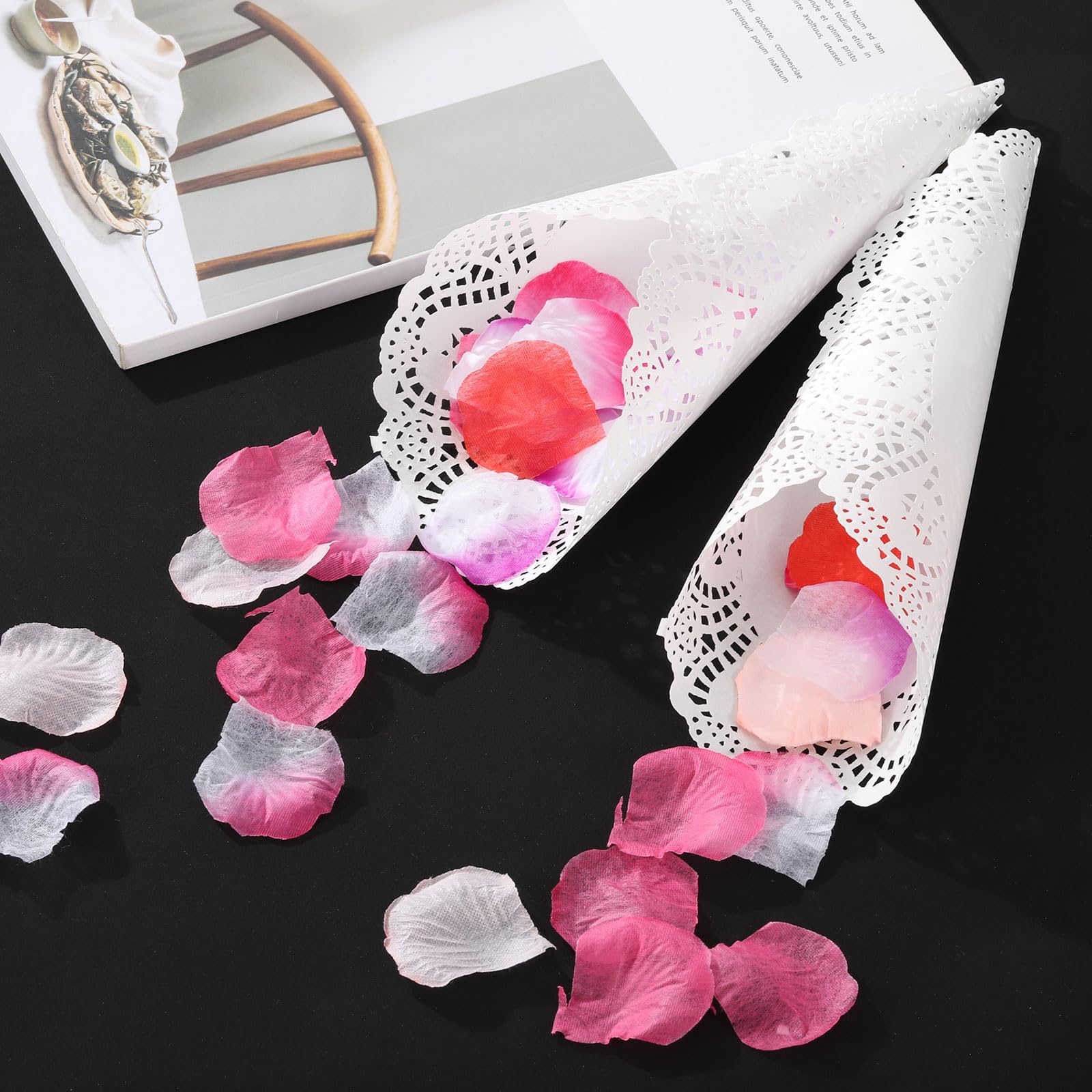 100 Pcs White Lace Paper Doilies 6.5 Inch Round Disposable Decorative Placemats - Perfect for Wedding Decor, Birthday Party, Cake & Dessert Display, Table Setting, and Food Presentation