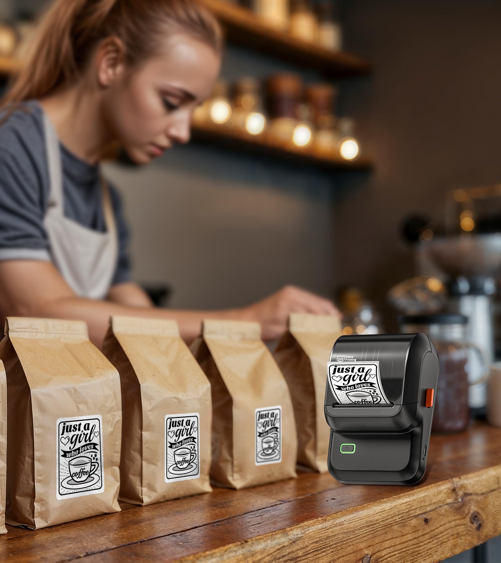 Bluetooth Label Maker Machine with Thermal Tapes - 2 Inch Portable Label Printer for Small Business | 300+ App Templates Compatible with iOS, Android & PC (Black) - Perfect for Shipping, Organizing & Inventory Management