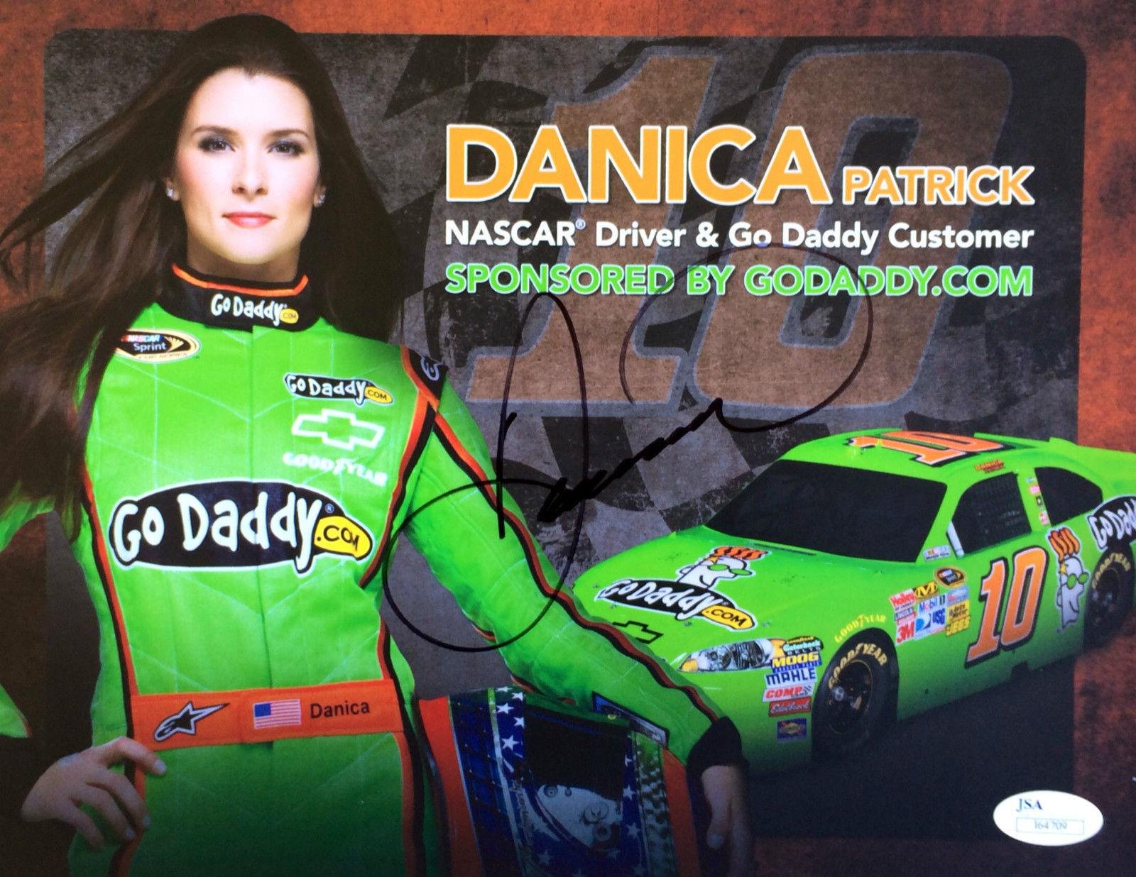 Danica Patrick Autographed Go Daddy 2013 NASCAR Hero Card 8x12 Photo with JSA COA - Signed Collectible Memorabilia for Racing Fans & Sports Collectors - Perfect for Display, Gifts, and Memorabilia Collections