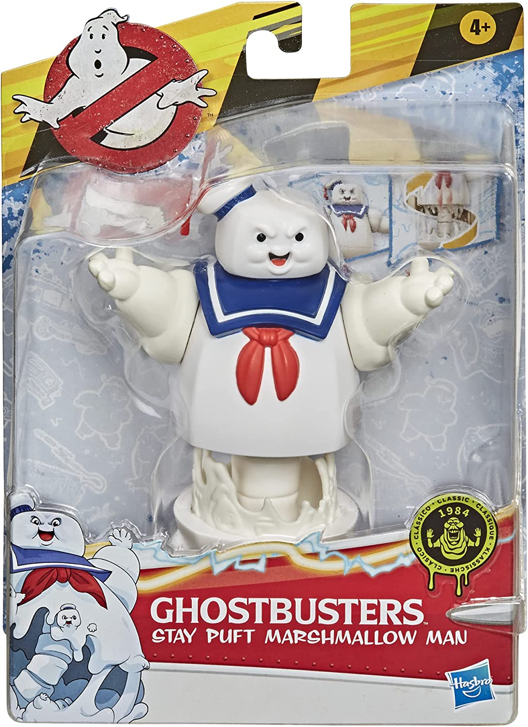 Ghostbusters Classic 1984 Series Stay Puft Marshmallow Man Action Figure - Collectible Movie Toy for Fans, Halloween Decor & Gift Idea