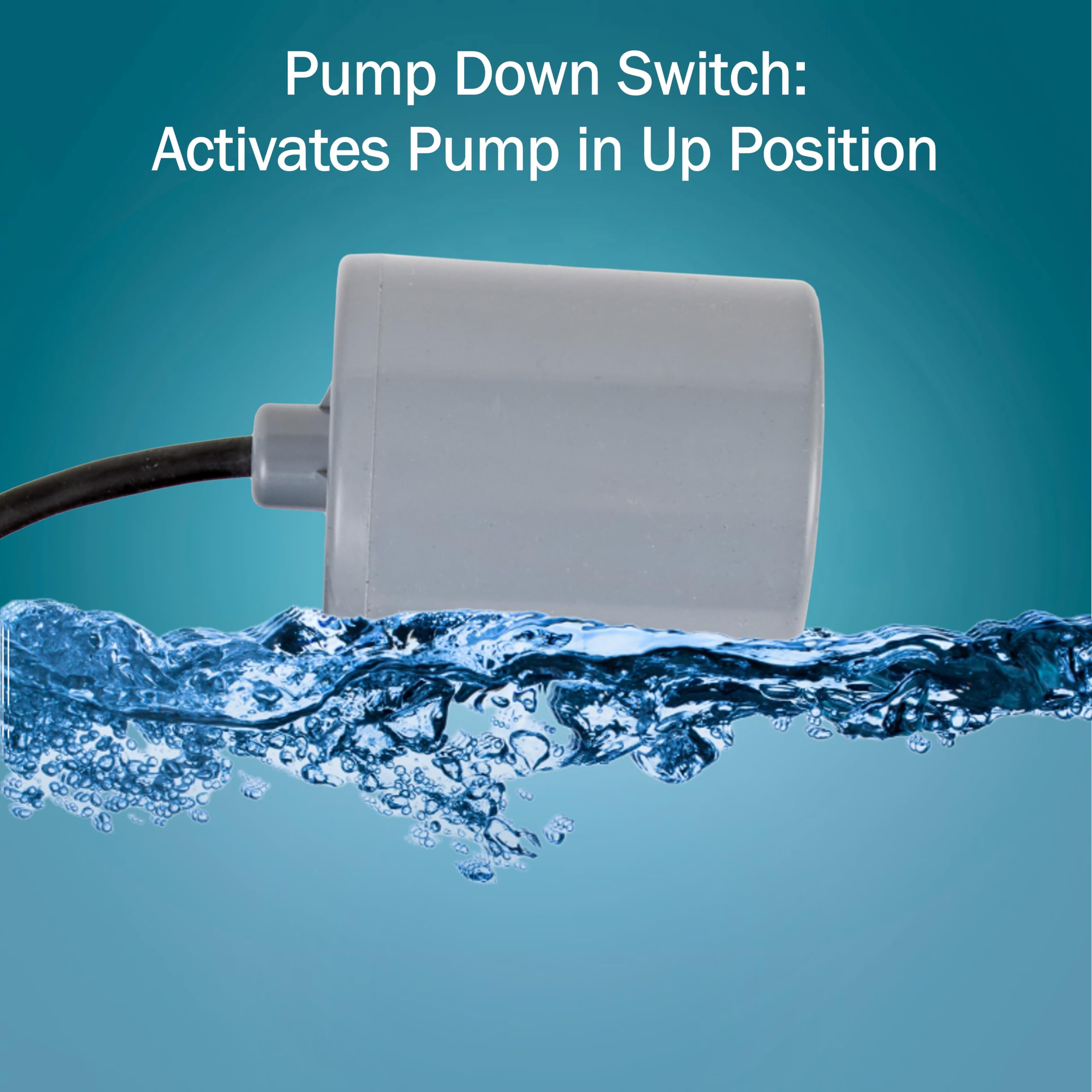 Little Giant RFSN-16 3/4 HP Submersible Pump with Tethered Float Switch - 115V, 15A, 20-Ft Cord - for Ponds, Sump Pumps, Sewage & Effluent Systems - Ideal for Basement Flooding, Yard Drainage & Water Transfer (Grey, Model 599211)